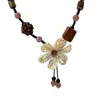 Collar Largo de Flores Tejidas de Rafia Dulce Estilo Mismo que el Libro Rojo, Moderno y Artístico Estilo Resort de Playa