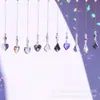 Estilo Lujo Ligero Suministros para Bodas Atrapasoles Color AB Decoración de Árbol de Navidad Pequeño Amor Hoja de Arce Copo de Nieve Colgante de Cristal