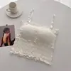 Camisola plisada estilo coreano sin hombros con copas en el pecho, diseño corto, espalda bonita, prenda exterior sin tirantes, capa base, ropa interior, top de tubo