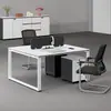 Escritorio de Oficina para Personal Simple Moderno Estación de Trabajo para 4/6 Personas Escritorio de Computadora Pantalla de Estación de Trabajo Combinación de Escritorio y Silla de Oficina