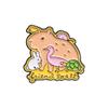 Nuevo Lindo Capibara Lindo Capibalakatong Broche Creativo Sándwich de Hamburguesa Insignia de Estilo de Comida