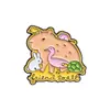 Nuevo Broche Lindo de la Serie Capibara Set Creativo y Único de Insignias con Forma de Caricatura de Capibara
