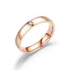 Anillo Sencillo Liso Estilo Japonés y Coreano con Anillo de Diamante para Mujer Moda Europea y Americana Anillo de Pareja Anillo de Diamante Joyería Popular Venta al por Mayor