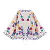 Bestseller transfronterizo de AliExpress: Colección nueva primavera 2026, chaqueta casual y versátil para mujer con bordado floral, estilo 2855202