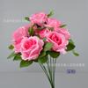 Flores Artificiais 9 Rosas na Dança das Flores Cerimônia de Boas-Vindas Flores de Mão Decoração de Sala de Estar para Noiva Segurar Flores