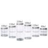 En stock, frasco transparente de 100 ml, 120 ml, 150 ml y 200 ml, frasco sellado para mascarilla y crema, botella de plástico PET.