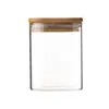 Frasco de vidrio borosilicatado al por mayor frasco transparente sellado almacenamiento de té para el hogar almacenamiento de dulces bocadillos granos frasco