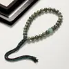 Material de Pedra Jade de Hainan, Pulseira Bodhi Estrela-Lua de Grau Graduado, Pele com Sombreamento Verde, Alta Densidade, Pulseira Macia de Círculo Único para Brincar e Manusear, Atacado