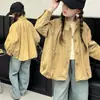 Abrigo de Niña Primavera 2026 Nuevo Moda Abrigo Infantil para Niños Mayores, Elegante Gabardina Estilo Coreano Otoño, Camisa de Niña