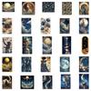 50 Adesivos de Vórtice Cósmico Sentido Avançado para Laptop, Mala, Caderno, Capa de Celular Adesivos Decorativos