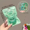 Nueva Cuerda para Teléfono de Color Degradado Cuerda para el Cabello para Niñas Anillo para Moño de Cabello de Alta Elasticidad Accesorios para la Cabeza con Cuerda para Teléfono