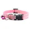 1cm suministros para mascotas collar para perro tela decorativa con Campana hebilla de plástico gato anti-pérdida