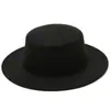 Directo de fábrica otoño e invierno moda sombrero simple coreano retro sombrero de lana británico sombrero plano para mujer