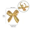 Anel Coração Vazado com Laço da Moda, Banhado a Ouro 18K Real, Anel de Aço Inoxidável, Joia de Mão Combinando para Casal