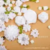 Venta caliente de comercio exterior 75 piezas de calcomanías para trajes flores de tela blanca hechas a mano exquisitas accesorios para el cabello DIY zapatos y sombreros accesorios para ropa