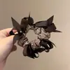 Elástico de Cabelo de Renda Estilo Coreano para Rabo de Cavalo, Scrunchie Grande, Elástico para Coque, Acessório de Cabelo de Luxo para Meninas