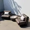 Sofá Externo À Prova D'água Prova de Sol Casual Design de Pátio Jardim Escritório de Vendas Projeto de Aço Inoxidável Externo Mobiliário de Engenharia