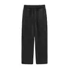 Pantalones de chándal de tela de doble cara de tendencia nacional de copo de nieve frito, para primavera y otoño, unisex, pierna recta, color liso, deportivos casuales largos simples