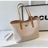 Bolsa Tote para Estudante Feminina Moda 2024 Nova Bolsa de Ombro com Temperamento Grande Capacidade Casual para Trabalho