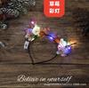 Diadema luminosa navideña, accesorios para el cabello Mori, pequeña horquilla de asta, accesorios para el cabello, diadema de cuerno de alce, tocado luminoso para mujer