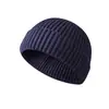 Gorra de punto corta de invierno transfronteriza tipo melón Hip Hop Hipster Gorra de terrateniente para hombres y mujeres Cálida Gorra de frío para pullover