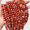 Venta al por mayor de fábrica Ágata Roja, Ágata Negra, Ágata de Fuego Cuentas Sueltas, Cuentas Redondas, Accesorios para Joyería DIY, Productos Semi-Terminados para Pulseras