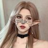 Máscara Metálica Cyberpunk Femenina Nicho Sentido Mayor Adorno Nasal Masculino y2k Viento Mecánico Halloween cos Máscara Cadena Facial