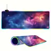 Alfombrilla de Ratón Luminosa Temática de Espacio de Juego E-Sports Popular Transfronterizo, Alfombrilla de Teclado LED Colorida, Alfombrilla de Escritorio RGB, Fabricante Mayorista Personalizado