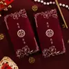 Novo Estilo Envelope Vermelho de Casamento com Caractere "Felicidade Dupla", Papel Rígido, Vinho, Bolsa Envelope Vermelho de Casamento Chinês de Alta Qualidade
