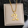 Nuevos Collares con Letras Inglesas Incrustadas de 26 Diamantes para Hombres, Joyería Popular Creativa Incrustada de Diamantes Europea y Americana, Accesorios de Colgantes DIY para Mujeres