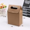 Bolsa de Papel Kraft Portátil Caja para Galletas Macarrones Pastel Caja de Empaque Caja para Dulces Snacks Caja de Papel Ecológica