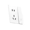 Panel de botones de interruptor tipo 86 para el hogar de alta potencia de cinco orificios de un solo polo y doble polo de pared control simple control doble socket acrílico