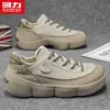 Mocasines retro Huili, zapatos de moda para hombre, nueva colección de otoño, zapatillas casuales de cuero, zapatillas deportivas de suela gruesa, zapatillas de entrenamiento alemanas para hombre