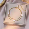 Pulseira Cruzada Europeia e Americana de Aço Titânio Nova, Não Desbota, para Mulheres, Fashion, Versátil, de Alto Padrão, Pulseira de Luxo Leve, Não Desbota