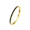 Pulsera de Acero de Titanio con Esmalte para Mujer, Lujo Accesible, Baño de Oro de 18K de Gama Alta, Pulsera de Acero Inoxidable Europea y Americana para Mujer, No se Desvanece