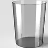 Papelera de gran capacidad para oficina, dormitorio, lujo ligero, sala de estar, hogar, cubo de basura transparente, baño, cocina, papelera