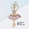 Nova capa de celular liga joias femininas de balé acessórios cristal anjo menina colar pingente buraco sapatos acessórios