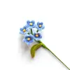 No me olvides Producto Terminado Palo Retorcido Flores Artificiales Flores Hechas a Mano Flores Falsas para Exhibir en Escritorio Estilo Fresco Flores Regalo para Amigos