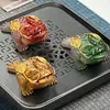 Enfeites de Pet de Chá que Mudam de Cor, Sapo Dourado, Pode Criar Animal de Estimação Mesa de Chá, Mesa de Chá, Bandeja de Chá, Brincadeira de Chá, Cerimônia do Chá, Acessórios para Conjunto de Chá