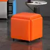 Banqueta Sofá Cubo Multifuncional Nórdico Cinco-em-Um Banqueta Baixa para Uso Doméstico, Banqueta Quadrada para Trocar Sapatos, Banqueta Tendência para Mesa de Centro de Sala de Estar