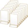 Cartões de Mesa Acrílicos com Borda Dourada em Estoque com Serigrafia Dourada, Placas de Mesa Acrílicas, Cartões de Mesa Estilo Cartão no Atacado