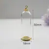 Joyas DIY Accesorios Hechos a Mano Colgante con Cubierta de Vidrio Transparente Botella de Vidrio Colgante con Base de Encaje Fabricante de Colgantes Venta al por Mayor