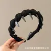 Diadema de Onda de Lujo Ligero de Gama Alta para Mujer, Nuevo Modelo 2025, Especial para Lavarse la Cara, Diadema de Corona Alta con Dientes, Pinza para el Cabello Antideslizante