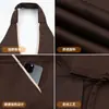 Delantal Estilo Coreano con Logo de Fábrica Impreso, Adecuado para Salones de Belleza, Salones de Uñas, Supermercados, Tiendas de Té de Leche, Fruterías y Uniformes de Trabajo de Hotel