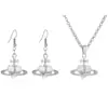 Transfronterizo Aliexpress Más Vendido Moda Europea y Americana Versátil Forma de Corazón Goteo de Aceite Acero Inoxidable Juego de Collares Venta al por Mayor