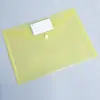 Bolsa para Archivos Gruesa A4 con Etiqueta para Tarjeta de Presentación, Bolsa para Archivos Transparente de Plástico PP Colorida, Bolsa para Almacenamiento de Exámenes de Oficina