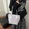 Bolsa Tote Versátil Transfronteiriça Dente de Cachorro Tendência da Moda Bolsa Dente de Cachorro Design de Escama de Peixe Bolsa de Ombro para Mulheres Bolsa de Mão