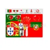 Conjunto de Fã da Copa do Mundo de 2026 México Lenço de Poliéster Óculos Pulseira Mão Pat Face Color Lenço de Cabeça Bandeira