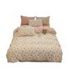 Juego de Cuatro Piezas de Algodón Puro de Dibujos Animados 100% Algodón 2023 Nuevo Cama Sábanas Funda de Edredón Cama Dormitorio Estudiantil Juego de Tres Piezas