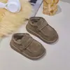 Zapatos de Piel con Velcro para Niñas 2026 Primavera y Otoño Nuevos Estilo Británico Moda Infantil Zapatos Casuales Zapatos Casuales para Bebé